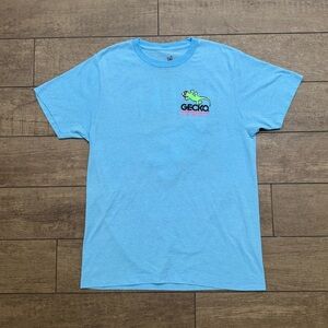 Gecko Hawaii T-Shirt - Electric Blue